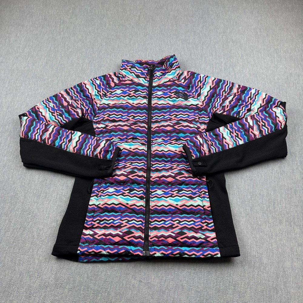 The North Face Jacket Womens Small Purple Full Zip Puffer Goose Down Mock Neck